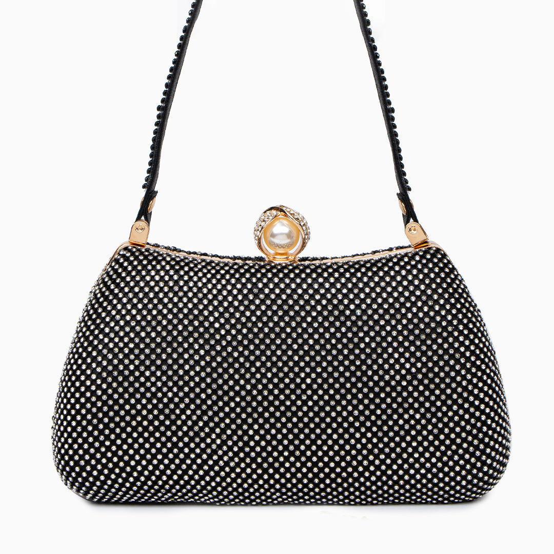 Crystal-Embellished Evening Clutch