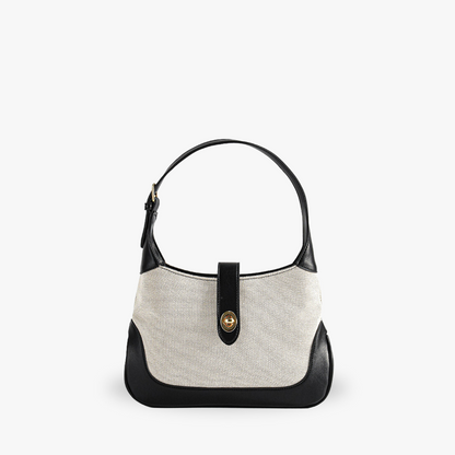 Classic Turn-Lock Crescent Shoulder Bag